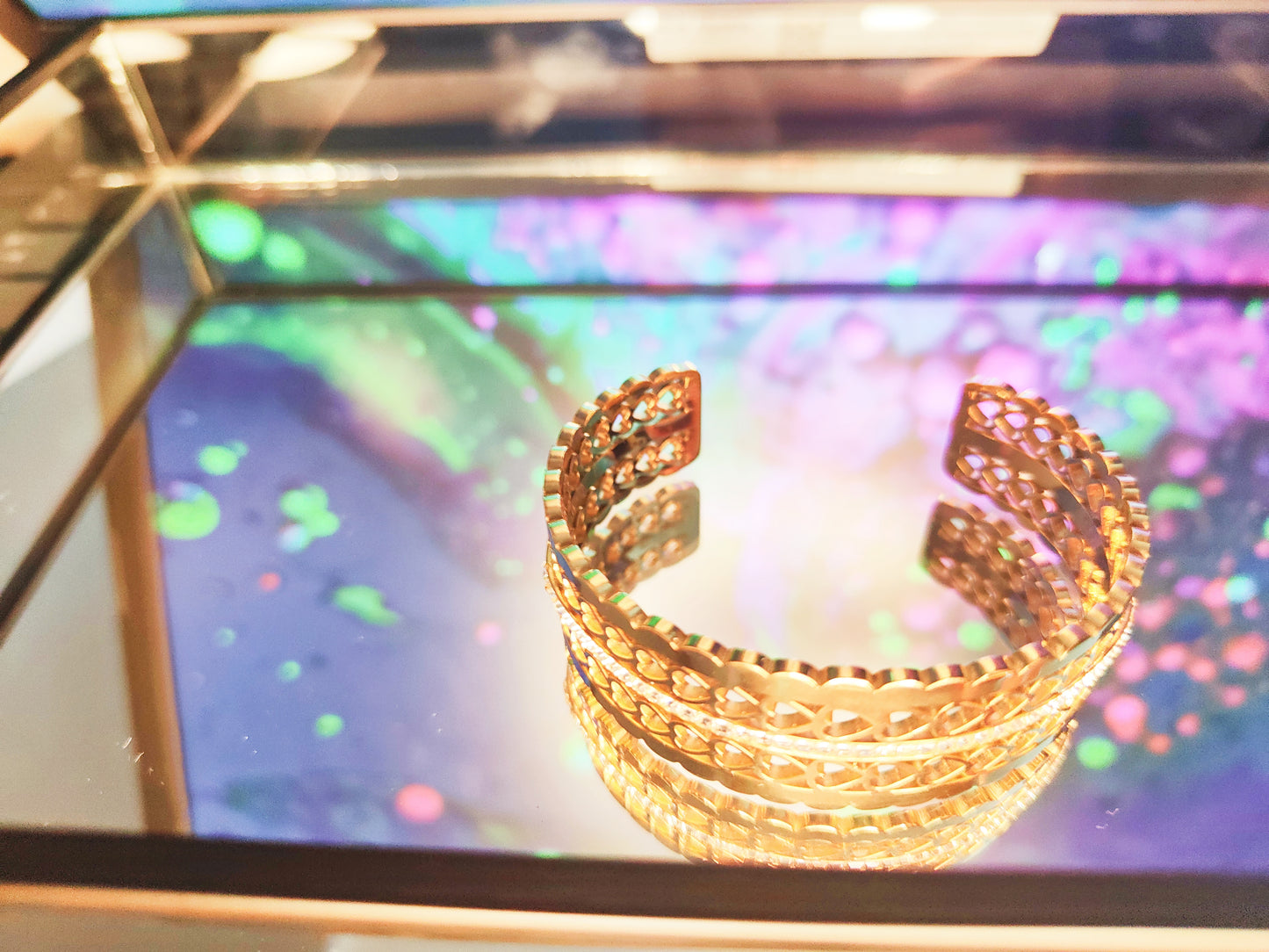 Bracciale regolabile design cuori