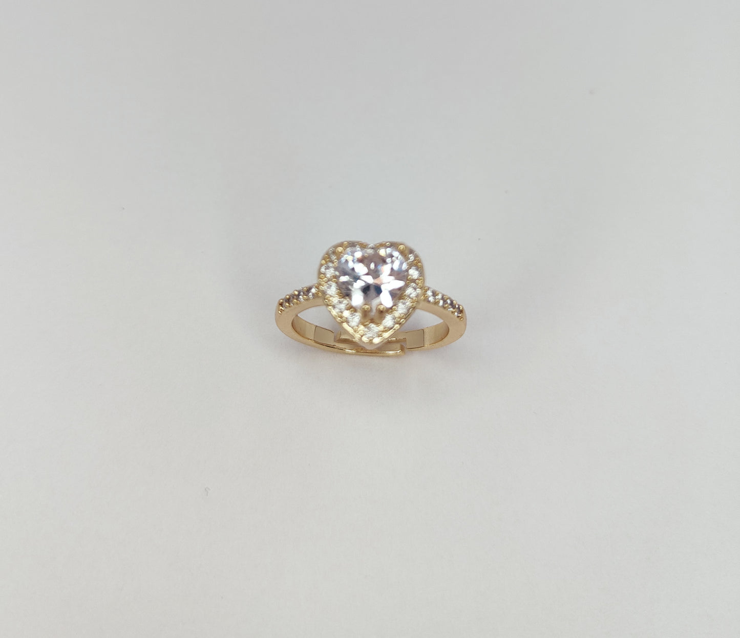 Anello cuore halo
