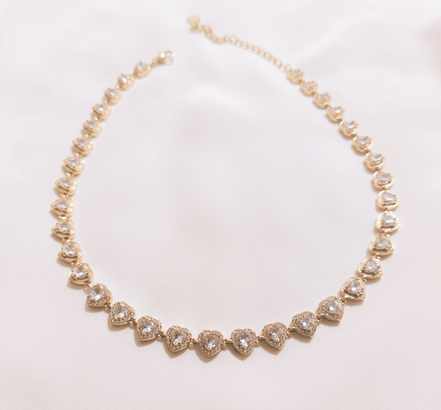 collana cuore con diamanti